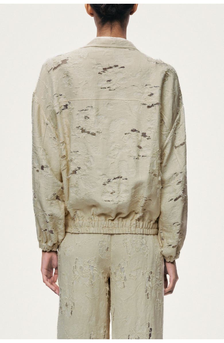 Nocturne Jacquard Bomber Jacket, Alternate, color, Ivory