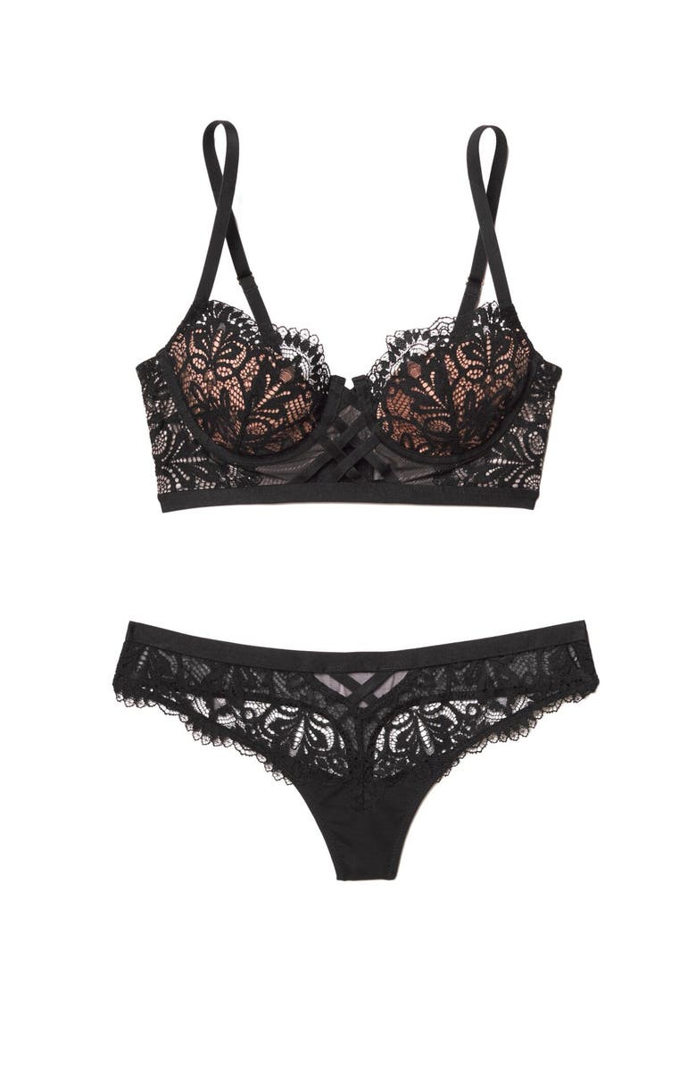 Adore Me Diara Contour Balconette Bra, Alternate, color, Black