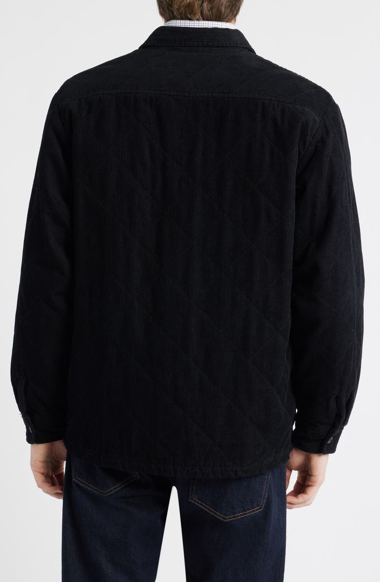 925 Originals Quilted Cotton Corduroy Button-Up Shirt Jacket, Alternate, color, Black