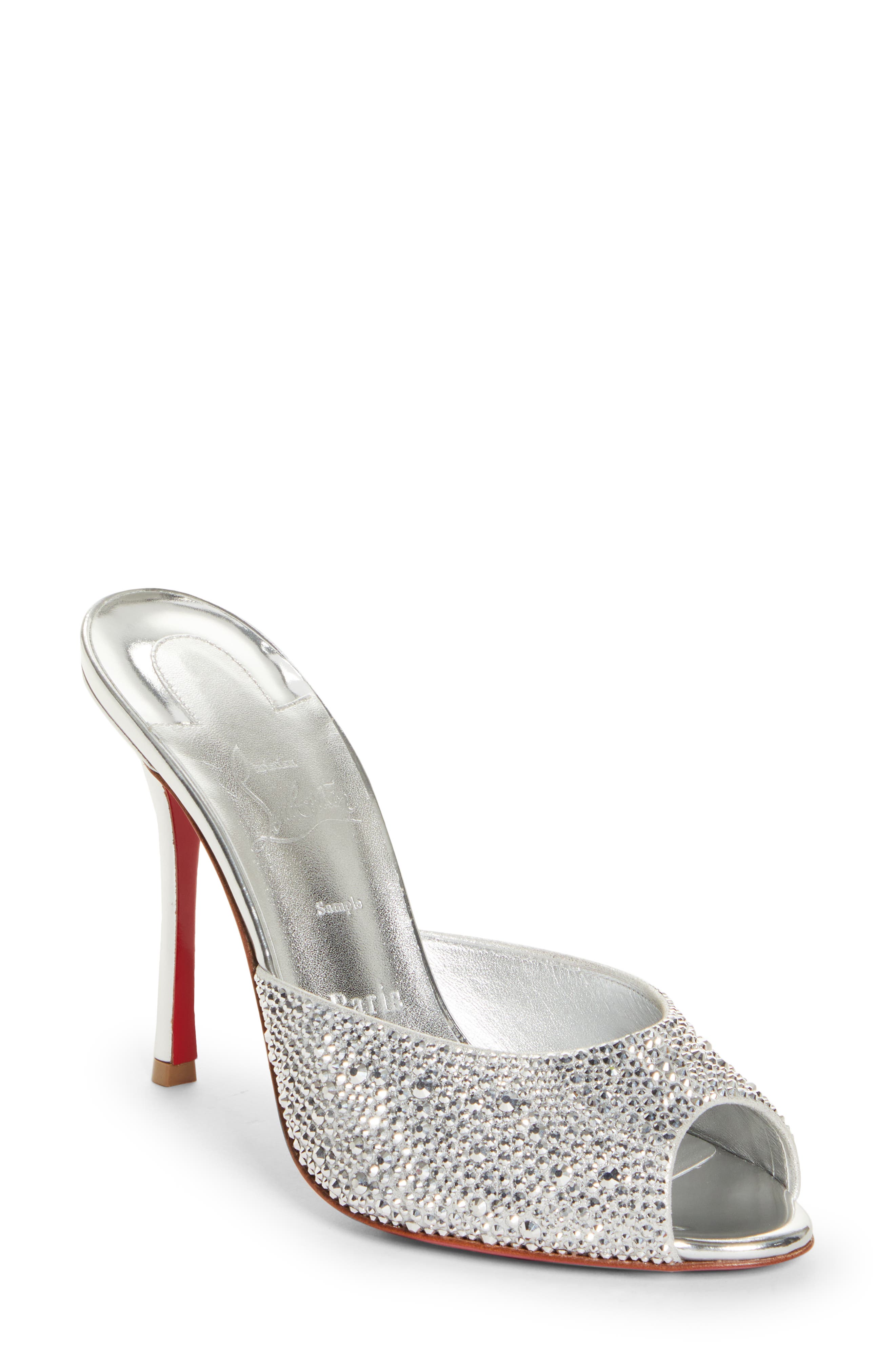Christian Louboutin Me Dolly Crystal Embellished Slide, Main, color, 