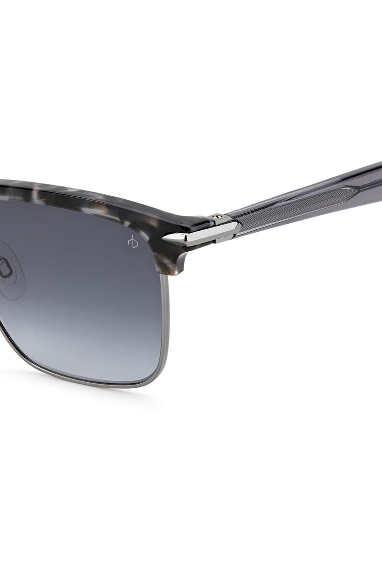rag & bone 54mm Rectangular Sunglasses, Alternate, color, Black Grey Havana