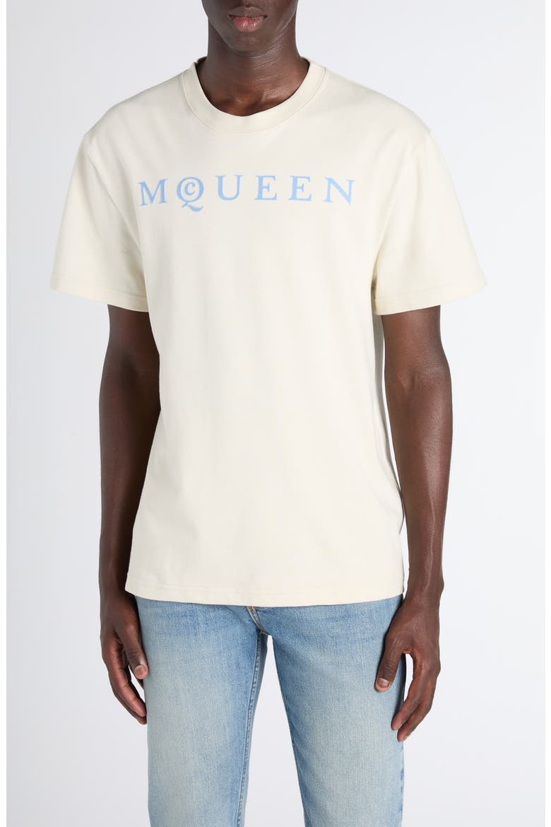 Logo Graphic T-Shirt, Main, color, GESSO/ ICE BLUE