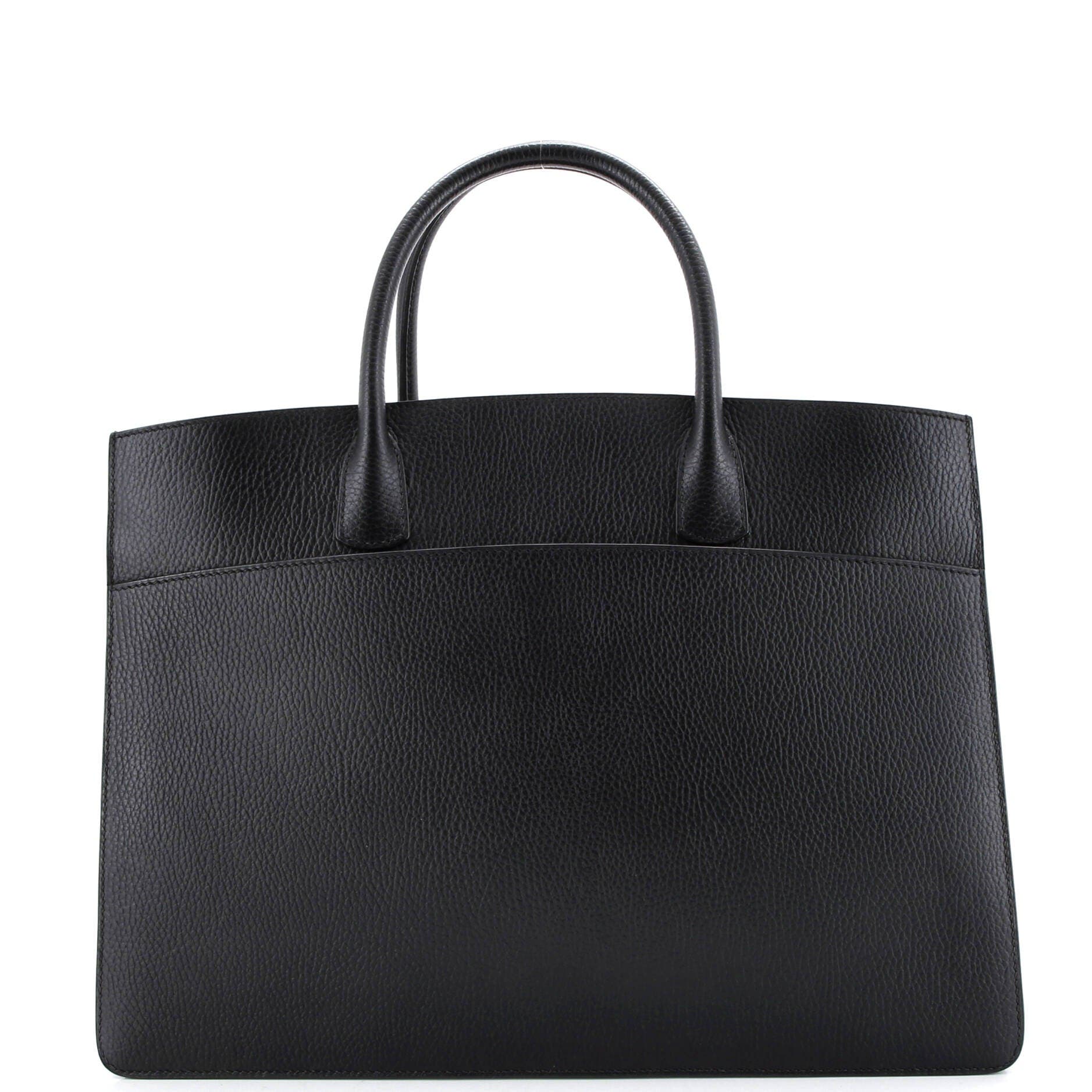Pre-Owned Hermes White Bus Bag Leather 39, Main, color, 