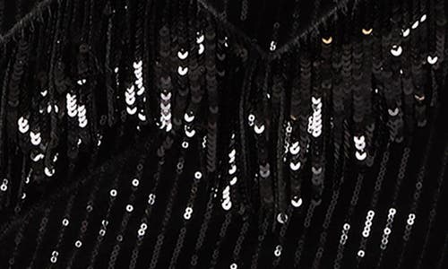 Steve Madden Astoria Sequin Fringe Minidress In Black