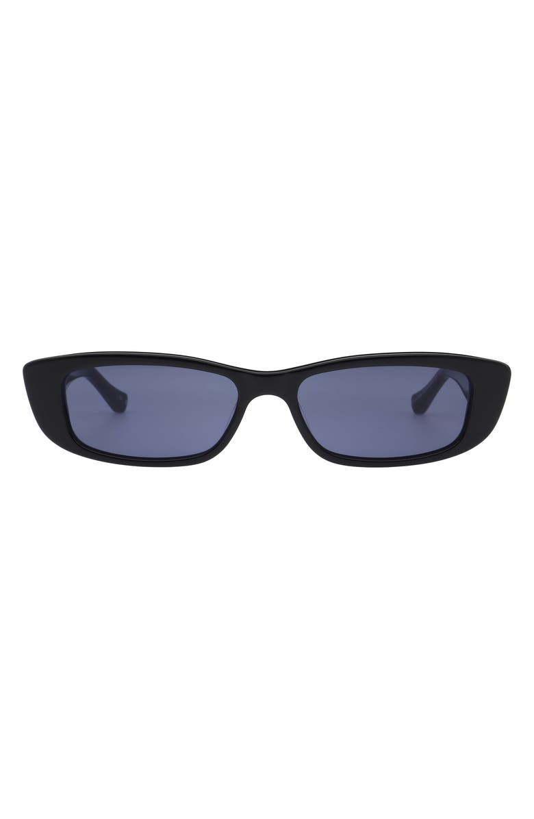 Florence by Mills 53mm Rectangular Sunglasses, Main, color, Gloss Black