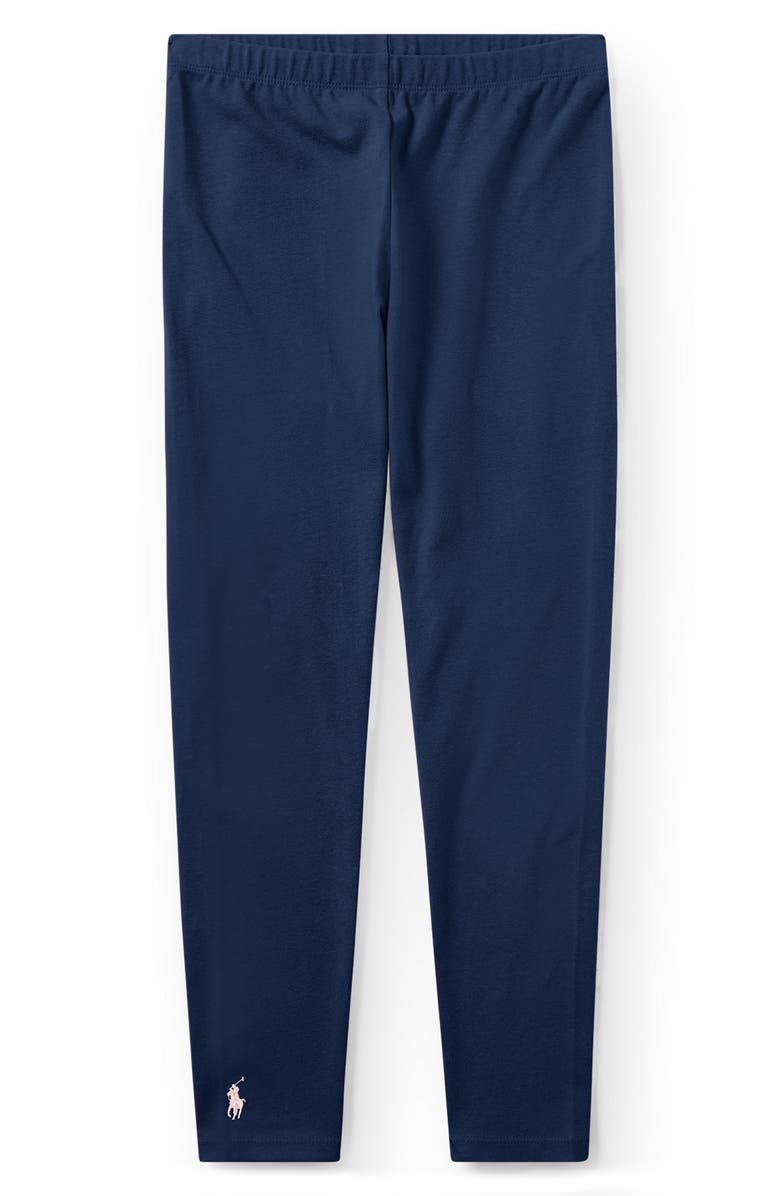 Ralph Lauren Cotton Leggings, Main, color, Refined Navy