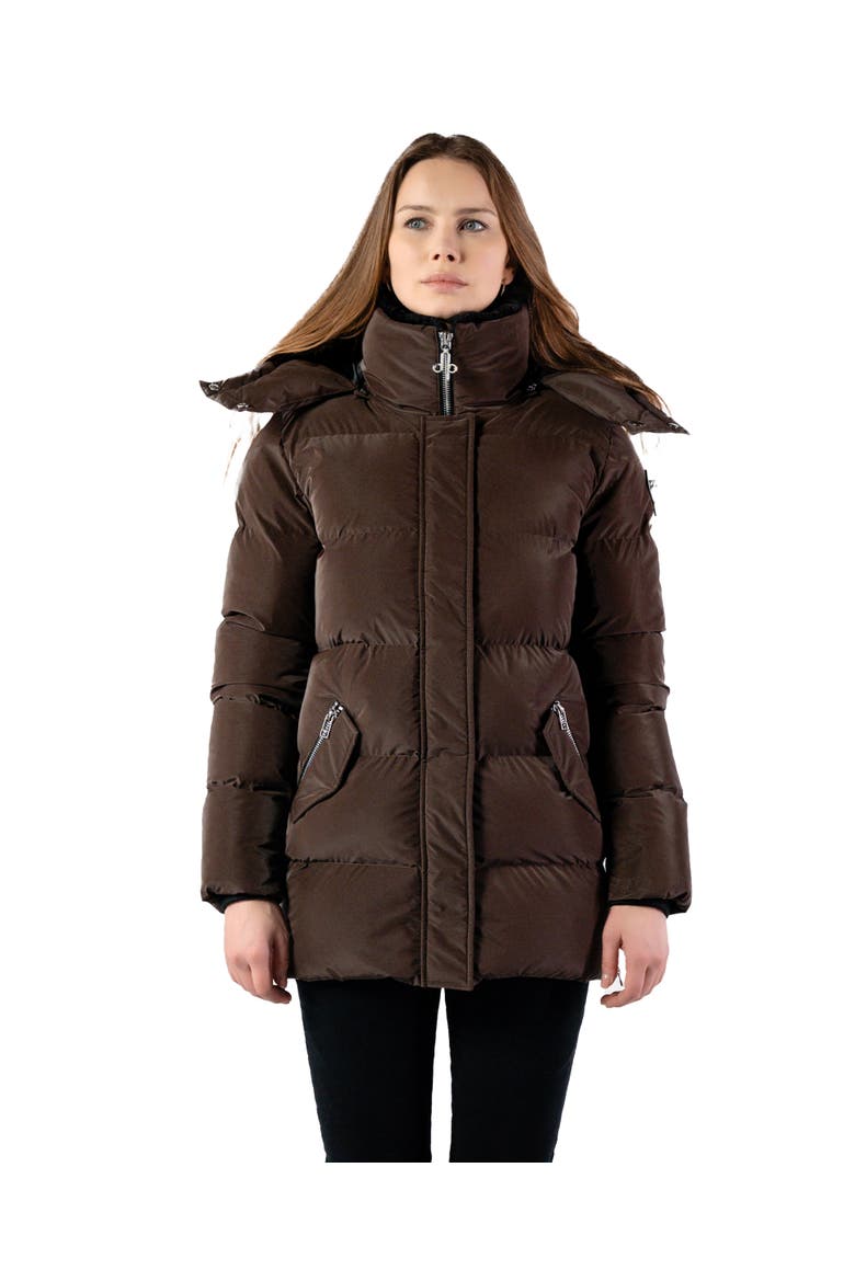 Women's Bumnester 3/4 Length Quilted Coat, Main, color, MOCHA DIAMOND