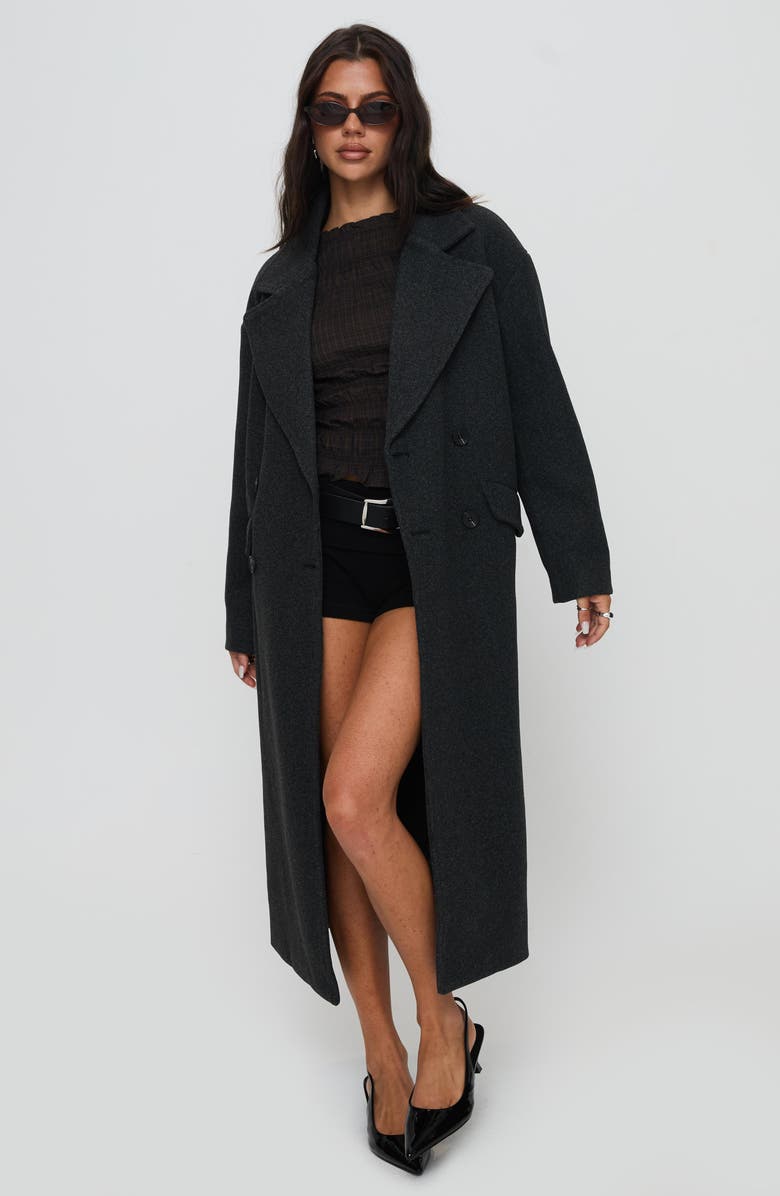 Princess Polly Night Shift Double Breasted Trench Coat, Alternate, color, 