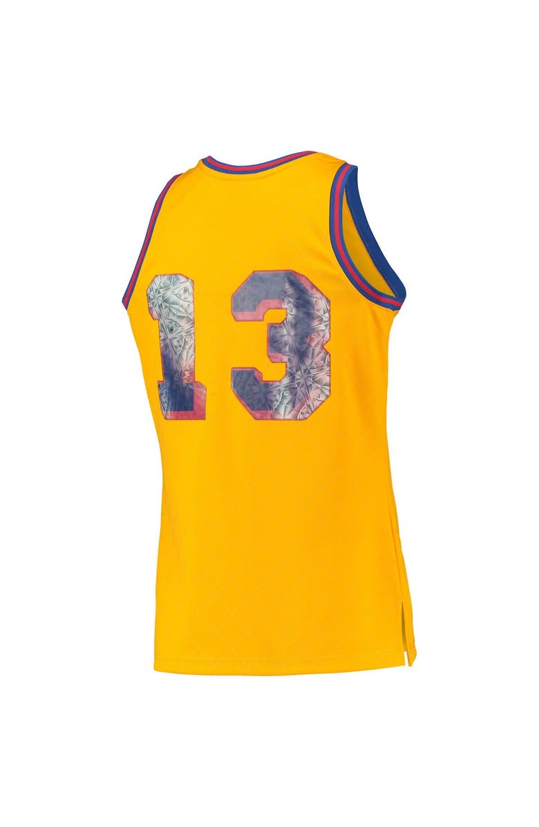 Mitchell & Ness Men's Mitchell & Ness Wilt Chamberlain Gold San Francisco Warriors 1962/63 Hardwood Classics NBA 75th Anniversary Diamond Swingman Jersey, Alternate, color, 