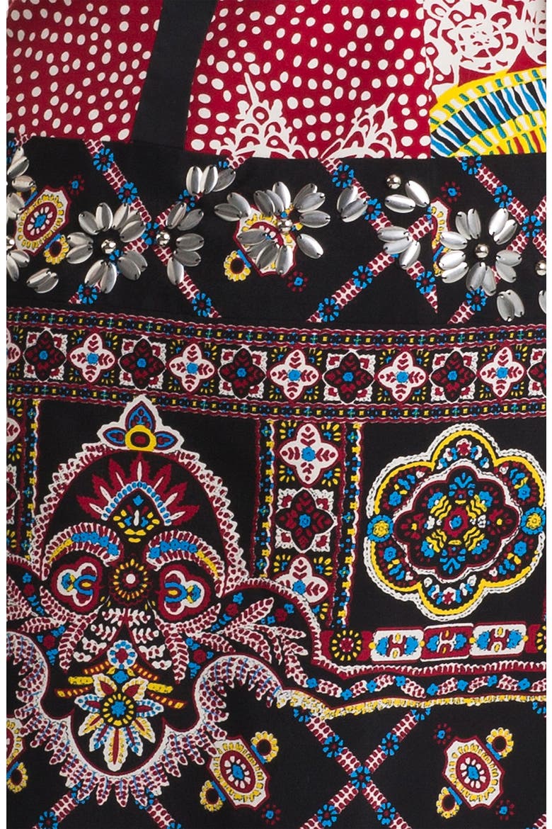 'Rodeo' Embellished Shift Dress, Alternate, color, BLACK MULTI