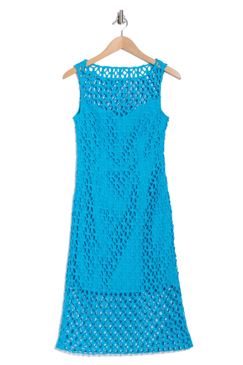 Eleanor Sleeveless Cutout Shift Dress, Alternate, color, BLUE GROTTO