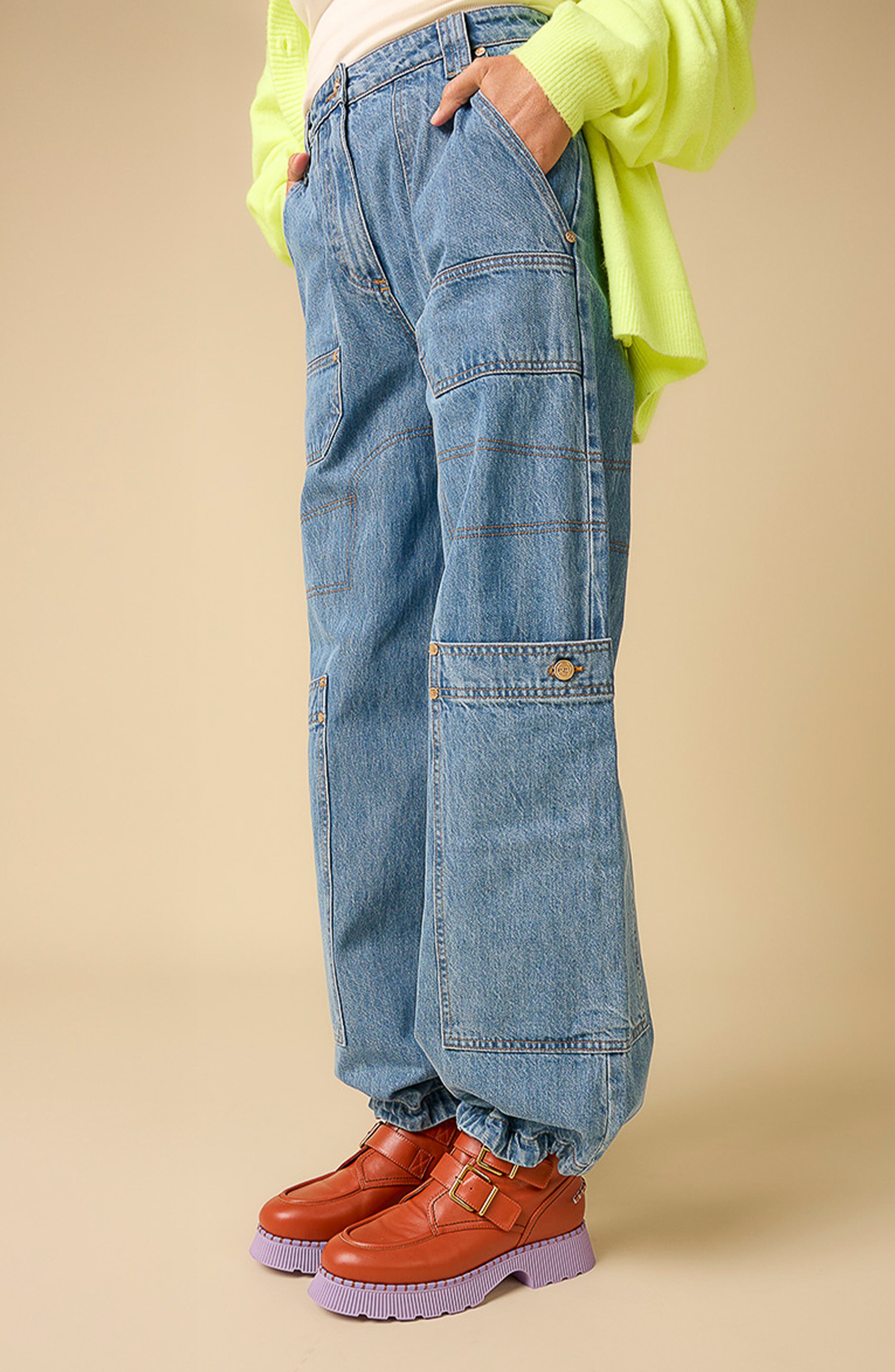 Charlotte Stone Liam Platform Lug Sole Chukka Boot, Alternate, color, Sienna