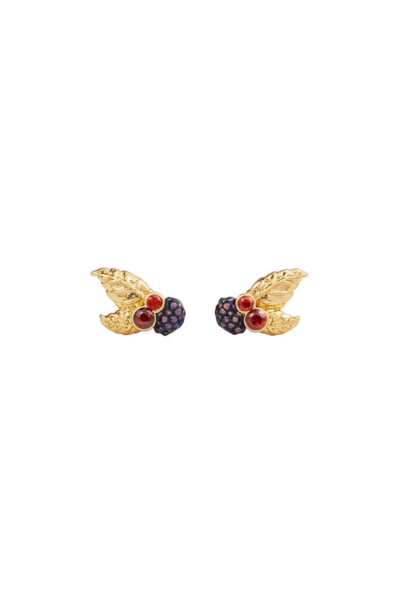 Orla Blackberry Stud Earrings, Main, color, Gold