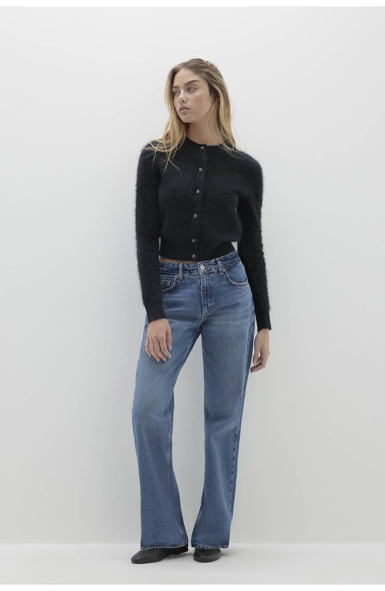 NAKED CASHMERE Paloma Brushed Cashmere Cardigan, Main, color, Black