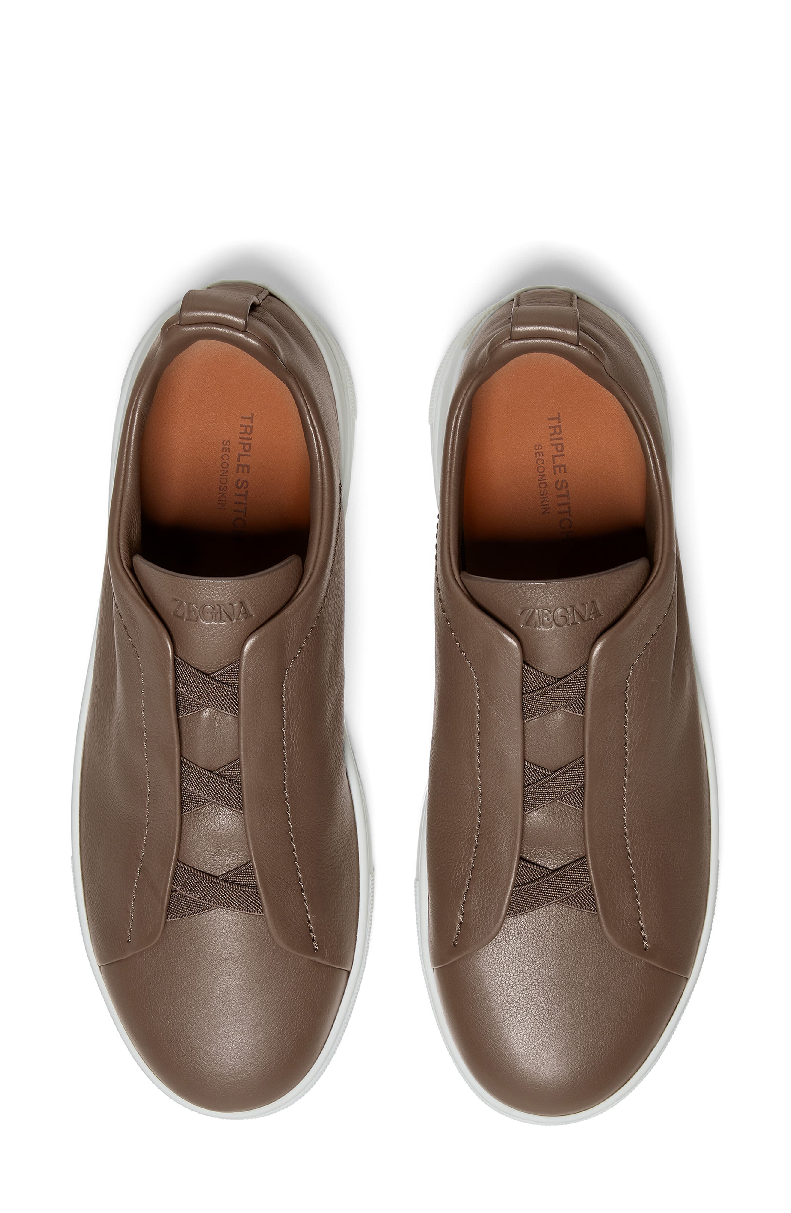 Triple Stitch™ SECONDSKIN Sneaker, Alternate, color, BROWN