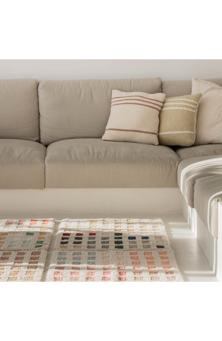 Lorena Canals Knitted Cushion Duetto, Alternate, color, Olive, Natural