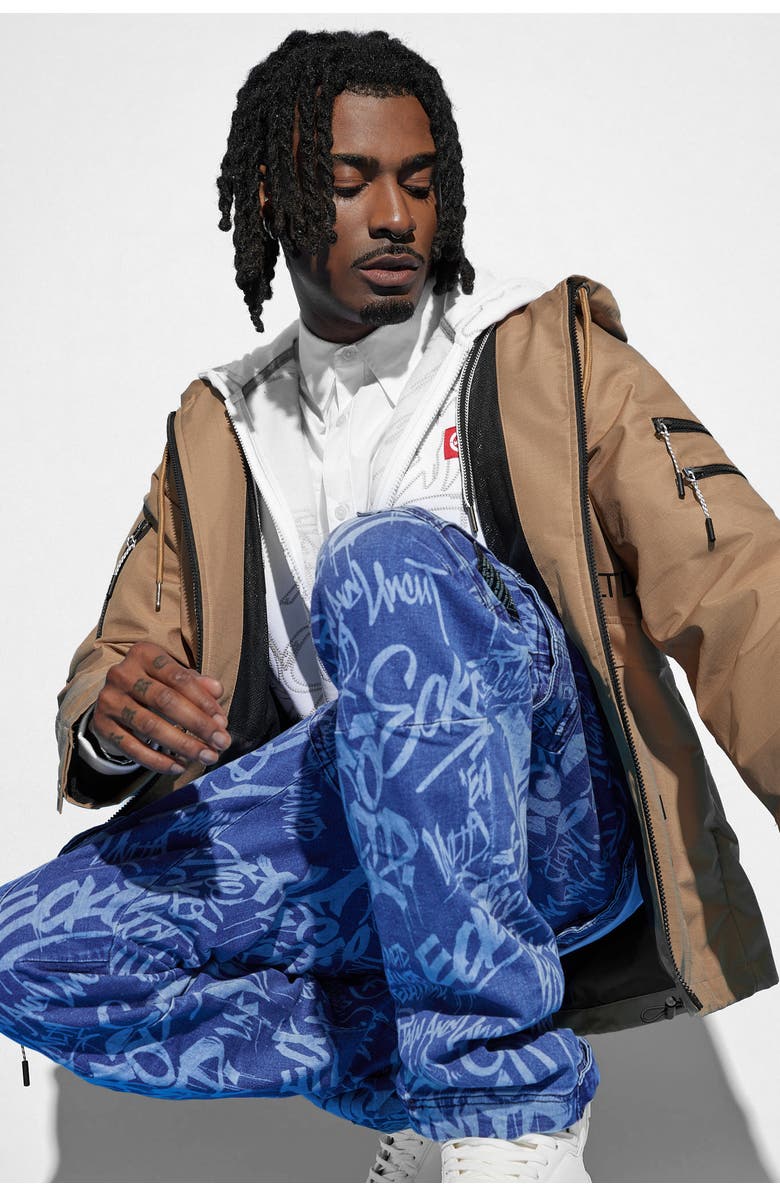 Ecko Unltd. Men's Graffiti Denim Joggers, Alternate, color, Medium Horizon Wash