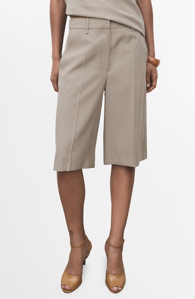 MANGO Bermuda Shorts, Main, color, Grey