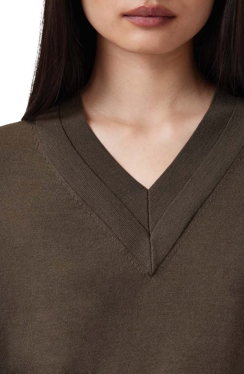 Allsaints Julieana Merino Wool Sweater In Walnut Brown