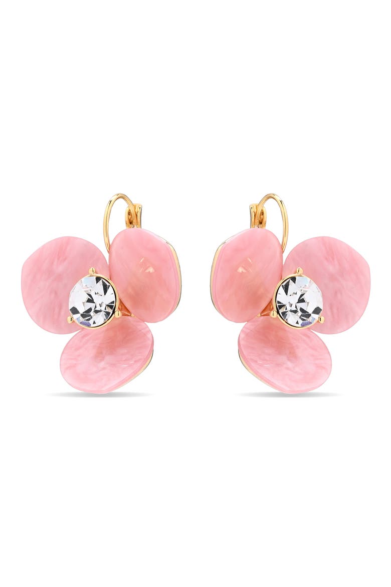 Santorini Flower Drop Earrings, Alternate, color, PINK