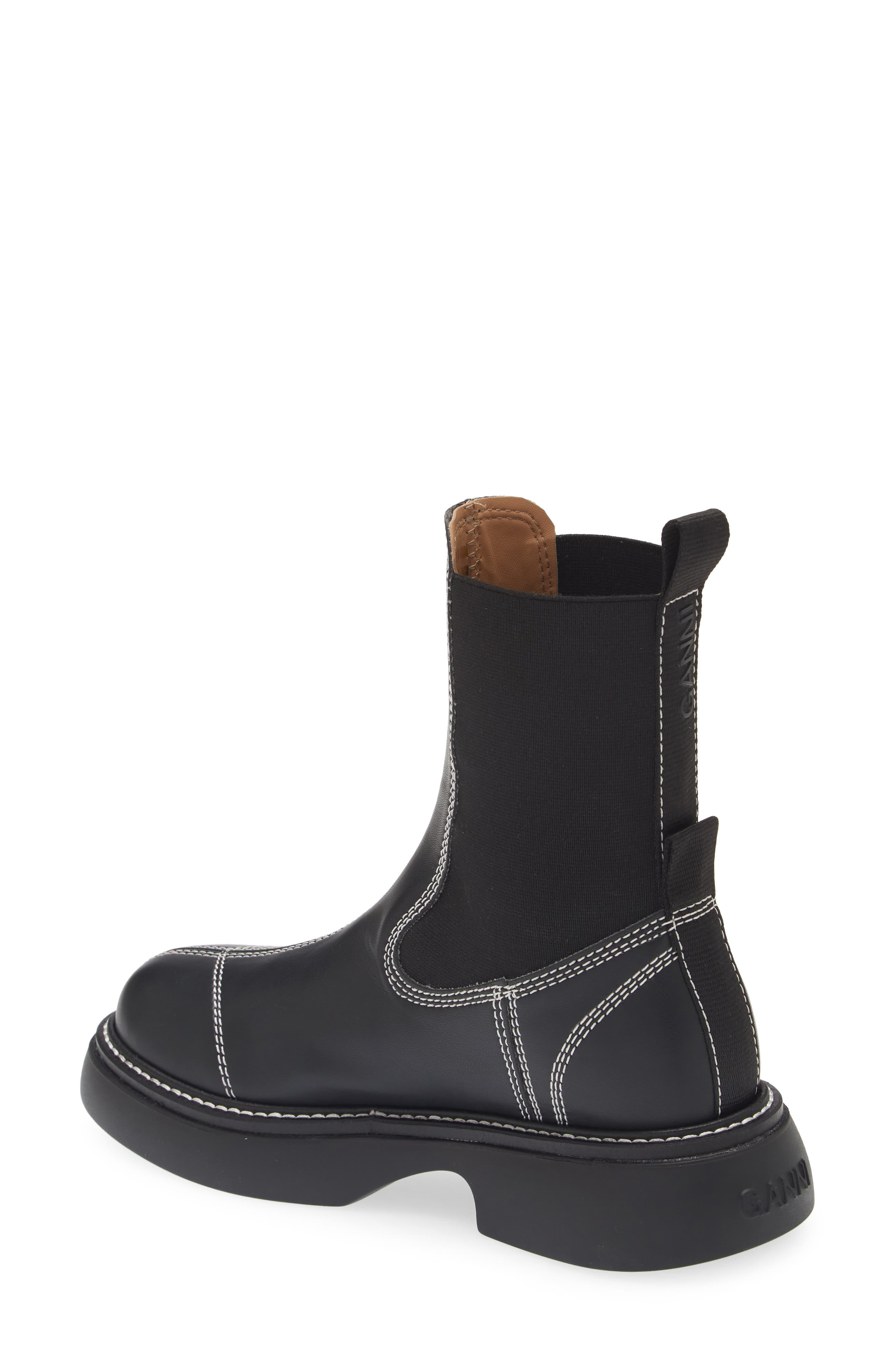 Ganni Everday Chelsea Boot, Alternate, color, Black