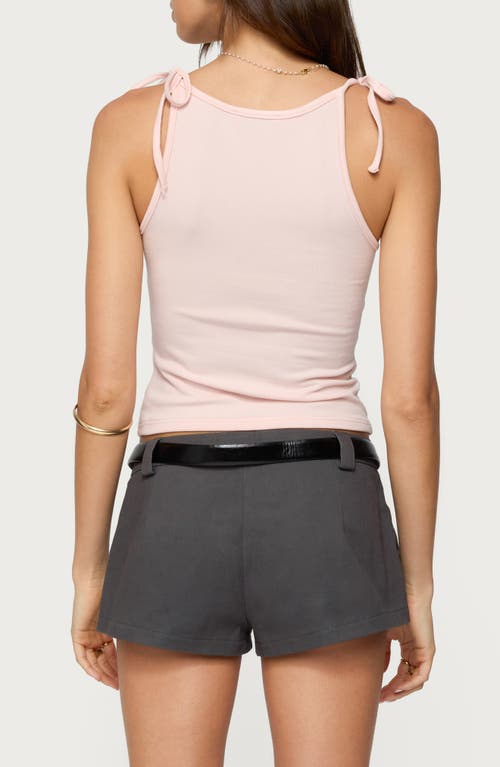 Edikted Chrissy Tie Strap Tank In Gray