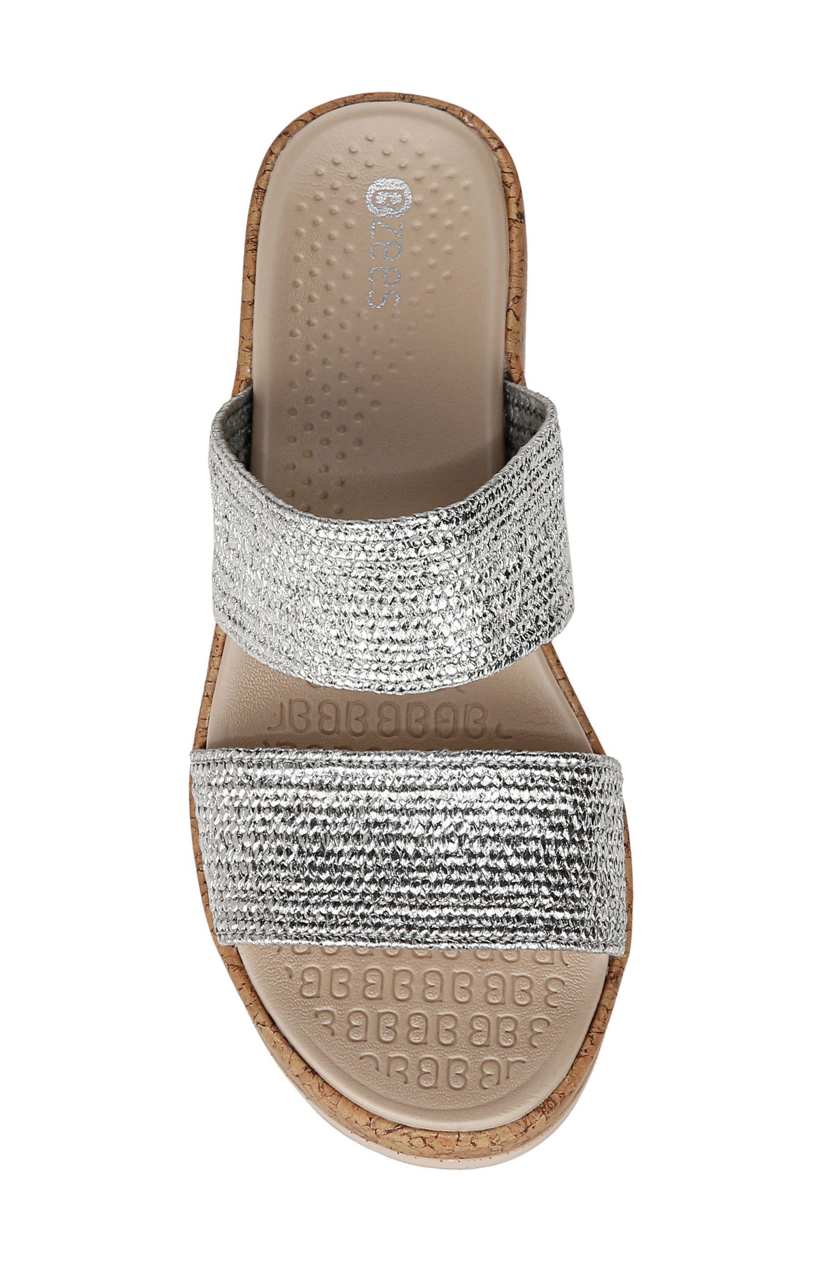 Resort Platform Slide Sandal, Alternate, color, SILVER