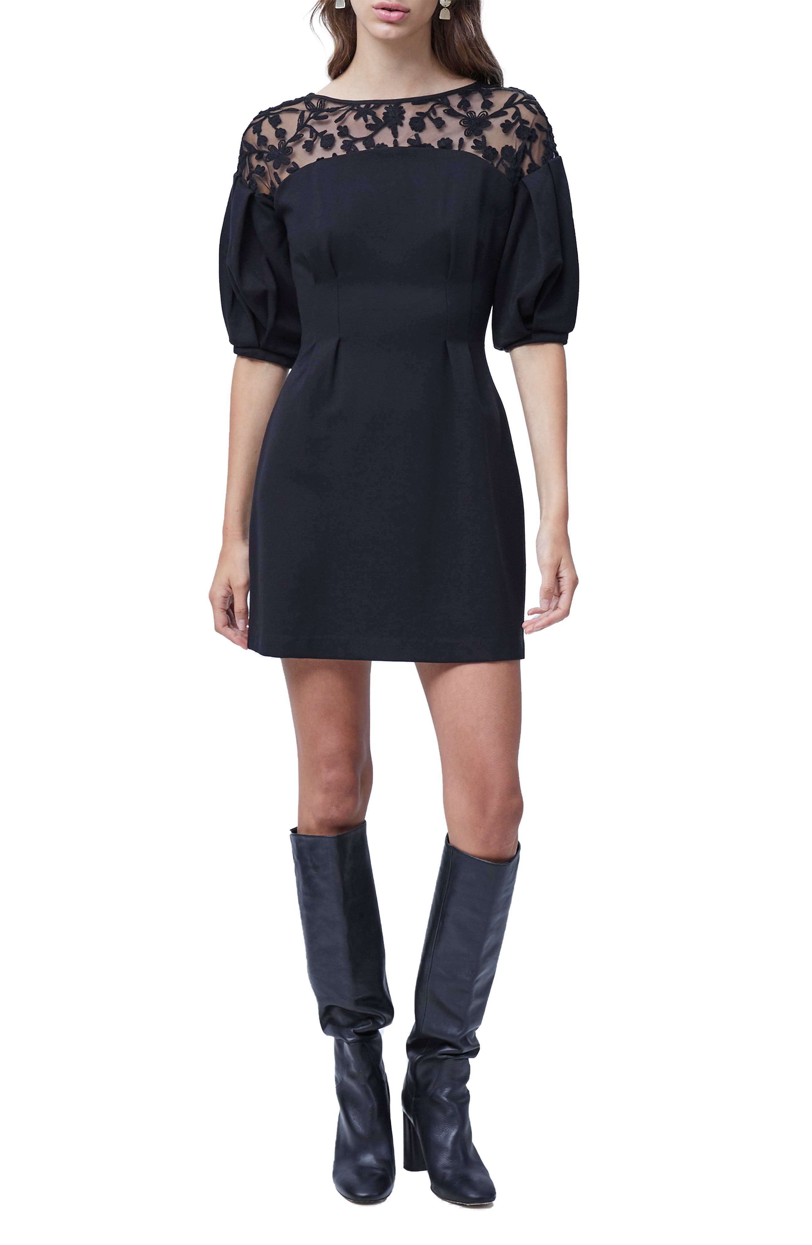 French Connection Sashi Embroidered Jersey Sheath Minidress (Women ...