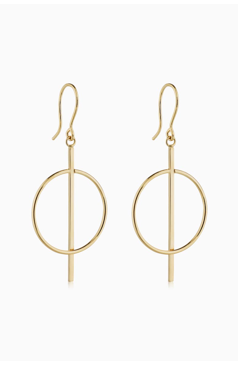 Oradina 14K Yellow Gold Gallery Drop Earrings, Alternate, color, Yellow Gold