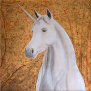 Annette Amoroso Unicorn Print Silk Modal Scarf