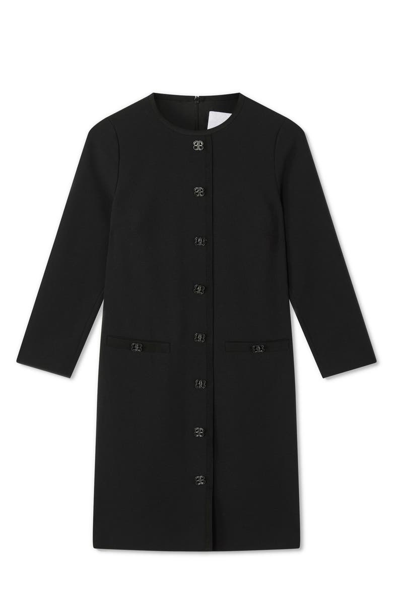 LK Bennett Claire Stretch Crepe Minidress, Alternate, color, Black