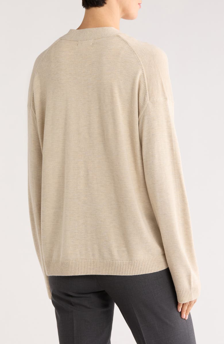 Nordstrom Lightweight Buttoned Cardigan, Alternate, color, Beige Oatmeal Medium Heather