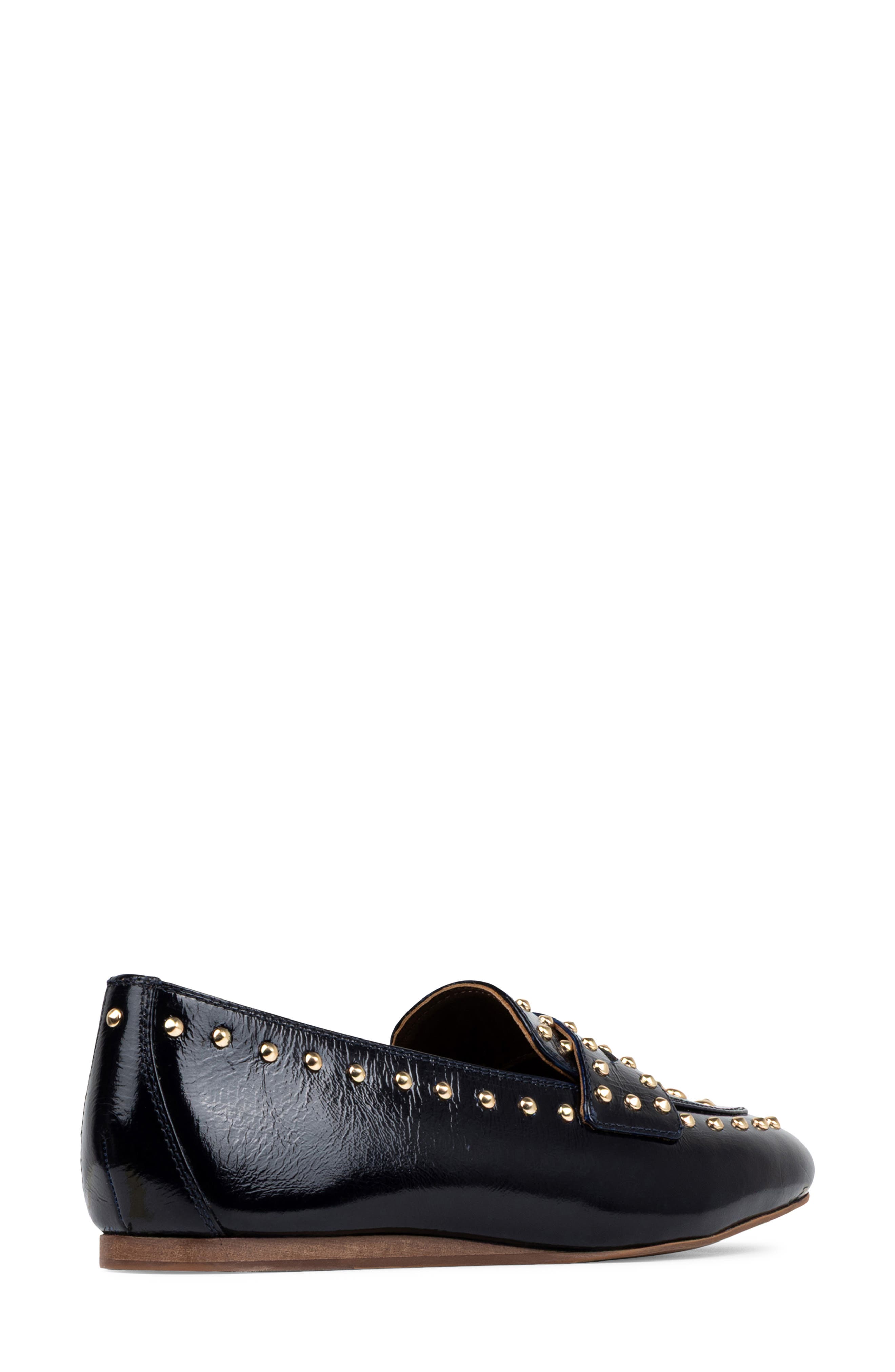Donald Pliner Studded Loafer, Alternate, color, Navy