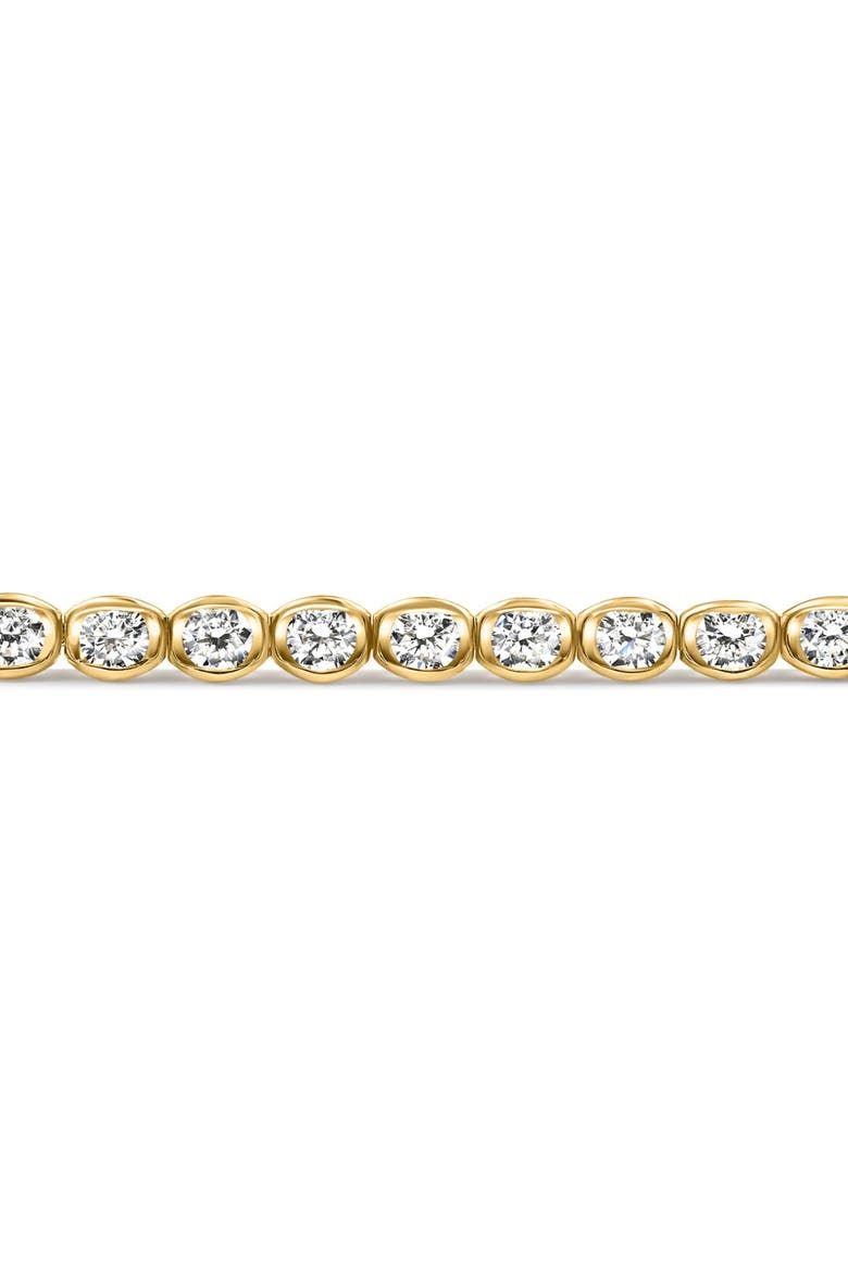 5Ct Diamond Half Bezel Tennis Bracelet 14k or Gold 7" Lab Grown, Alternate, color, 14k Yellow Gold