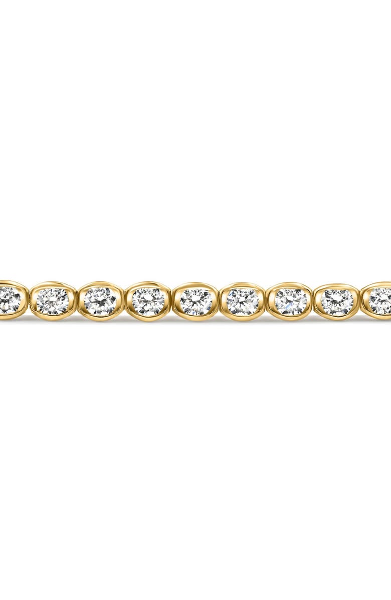 Bliss Diamond 5Ct Diamond Half Bezel Tennis Bracelet 14k or Gold 7" Lab Grown, Alternate, color, 14K Yellow Gold