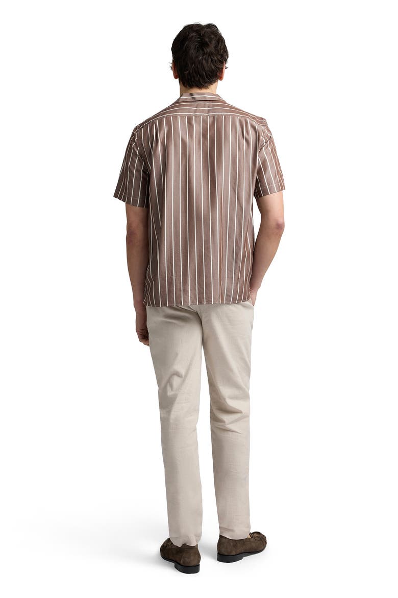 Tencel Convertible Vacation Shirt, Alternate, color, Tan/White