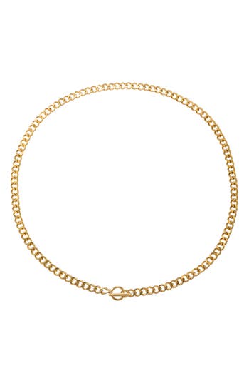 Eye Candy Los Angeles Set Of 2 Asher Curb Chain Necklaces In Gold