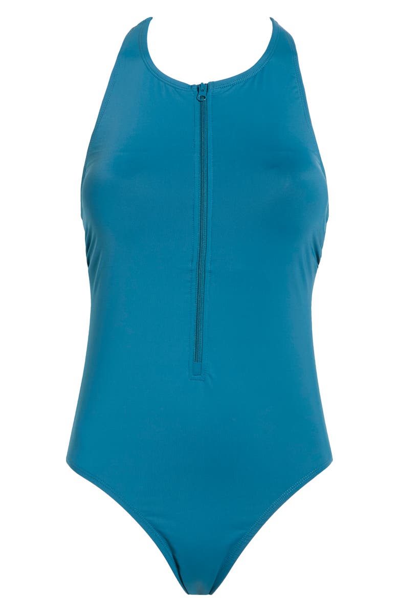 JANTZEN Maria Sporty One-Piece Swimsuit, Alternate, color, Depths