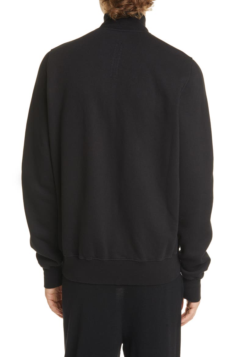 Fleece Zip Sweatshirt, Alternate, color, BLACK