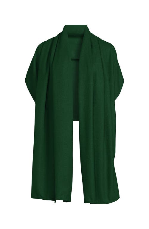 Lands' End Cashtouch Shawl Wrap In Green