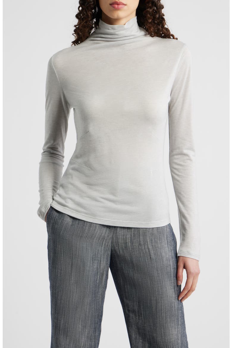 Elavu Turtleneck Top, Main, color, SILVER GREY MELANGE