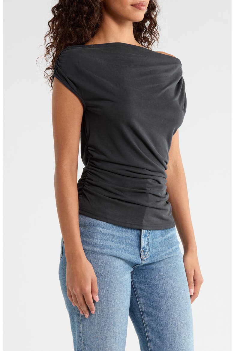 Dominic One-Shoulder Top, Alternate, color, ASH