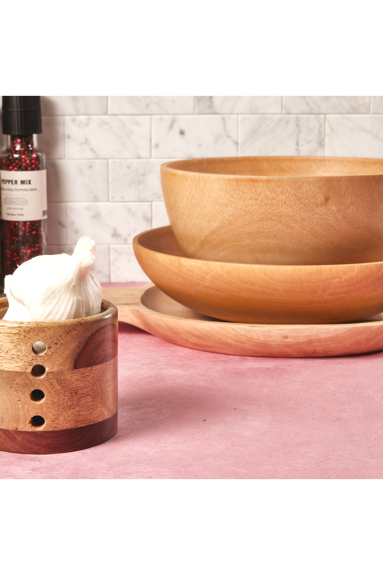 Kiln Mango  Wood Shallow Bowl, Alternate, color, Mango