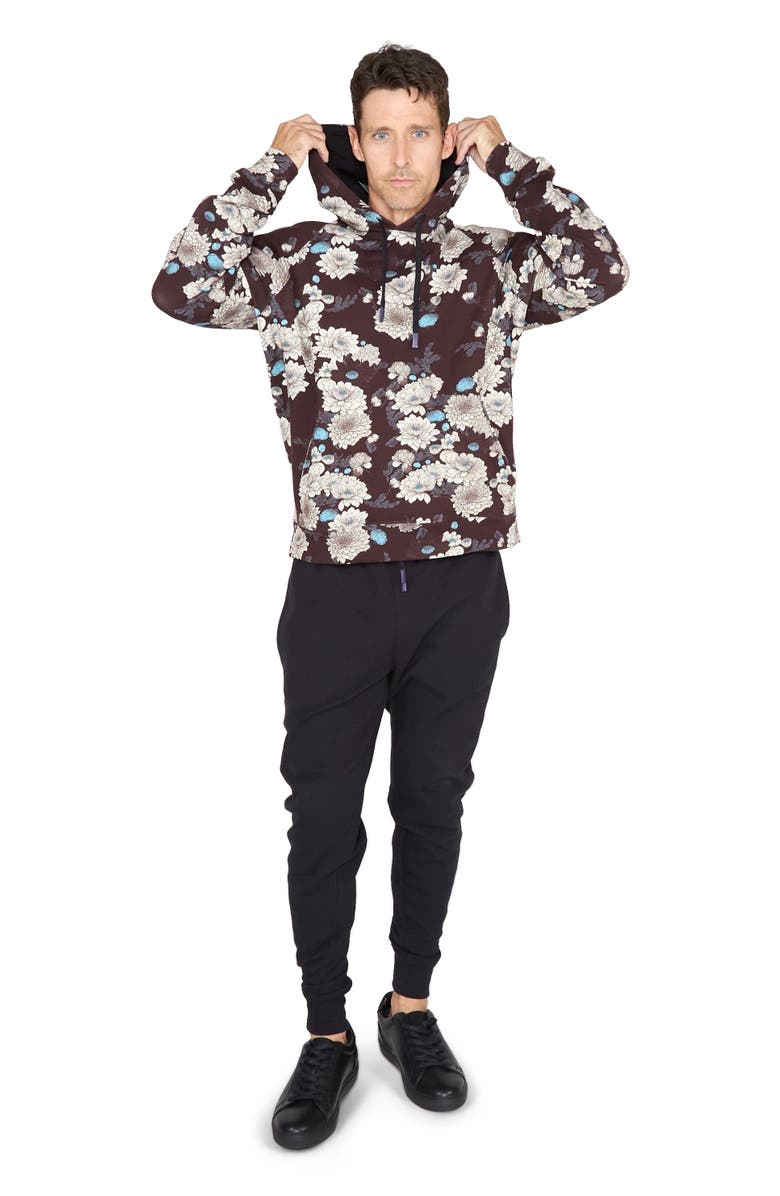 Lords of Harlech Hank Brushed Interlock Hoodie, Alternate, color, Serious Floral Black