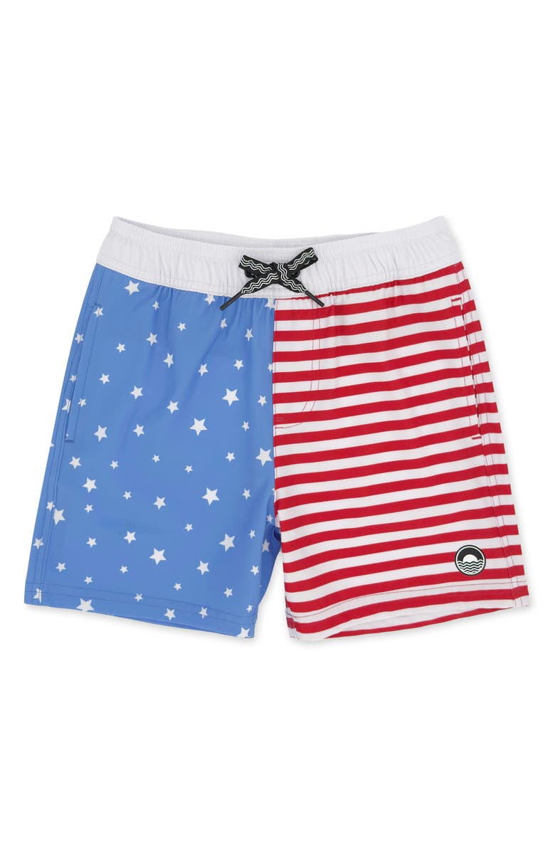 Feather 4 Arrow Kids' Volley Swim Trunks, Main, color, 