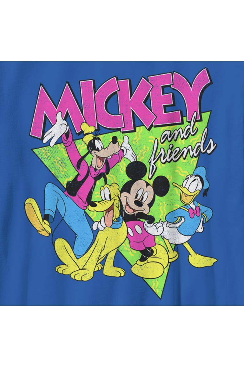 Boy's Mickey & Friends 90s Vibe  Graphic T-Shirt, Alternate, color, Royal Blue