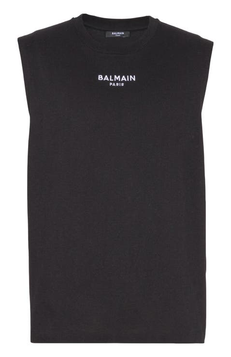 Embroidered Balmain Paris tank top