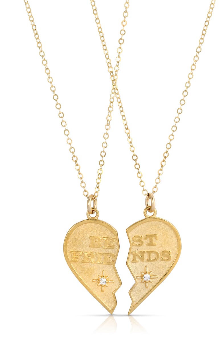 JURATE BFF Heart Necklace Set, Main, color,