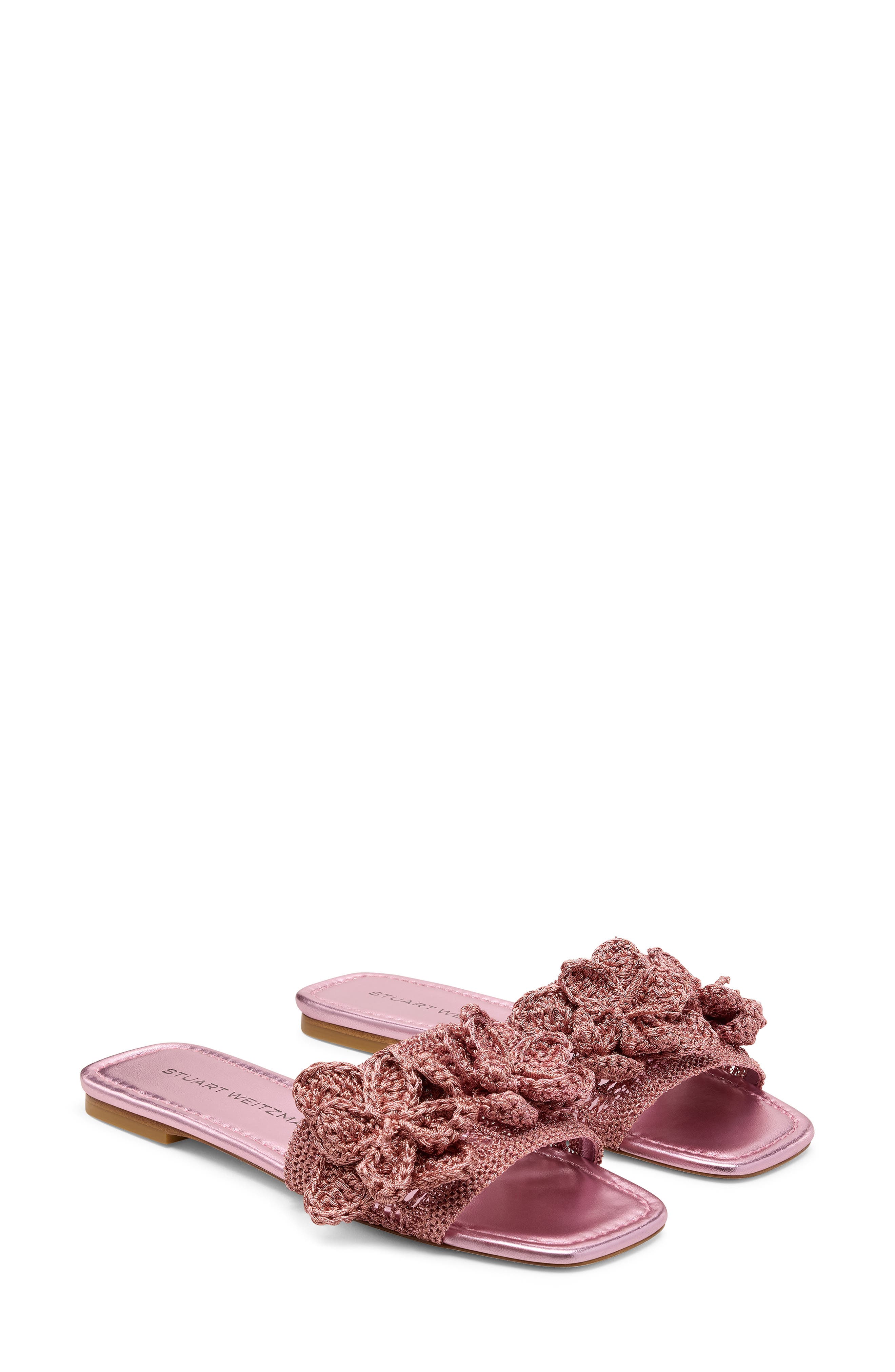 Stuart Weitzman Lotus Slide Sandal, Alternate, color, Pink Sand