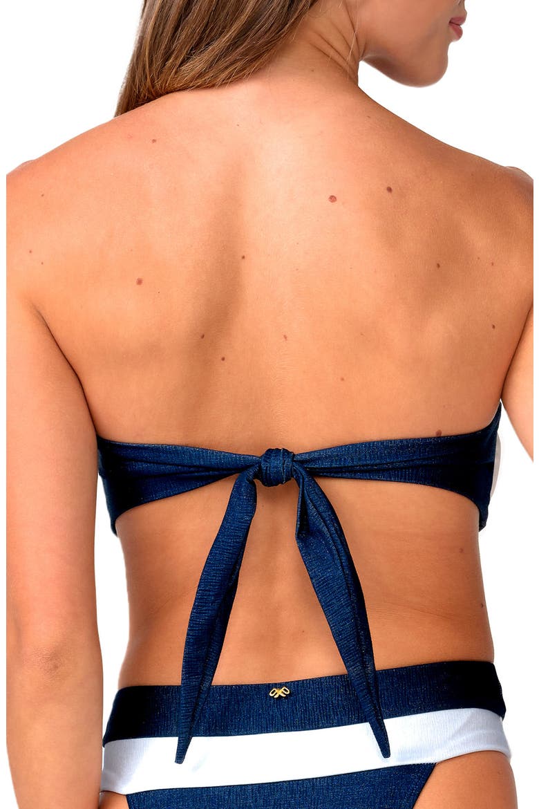 Contrast Bandeau Swim Top, Alternate, color, COSMIC